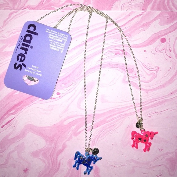 BNWT, Claire’s Best Friends Glitter Unicorn Pendant Necklaces. - Picture 3 of 5